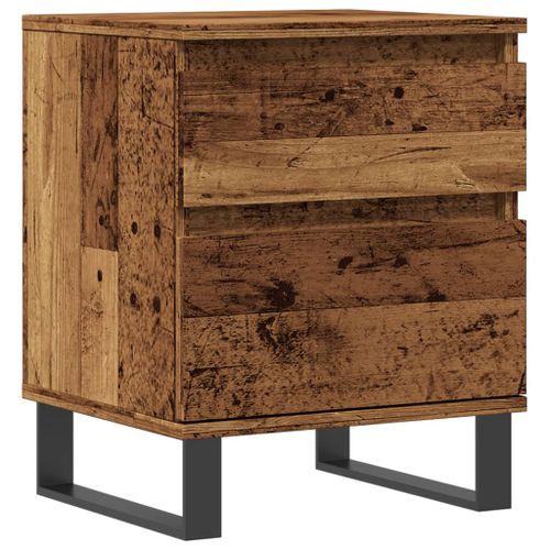 Table de chevet vieux bois 40x35x50 cm bois d’ingénierie - Photo n°2; ?>