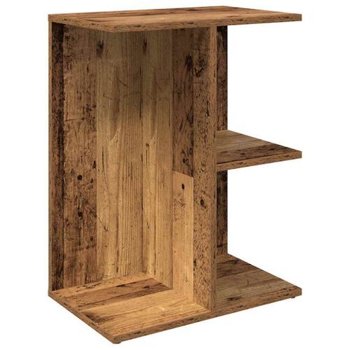 Table de chevet vieux bois 46,5x29x61 cm bois d'ingénierie - Photo n°2; ?>