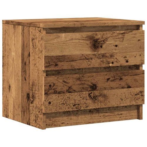 Table de chevet vieux bois 50x40x43.5 cm bois d’ingénierie - Photo n°2; ?>