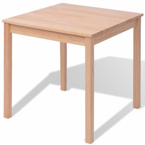 Table de cuisine carrée et 4 chaises bois pinède naturel Kezako - Photo n°2; ?>