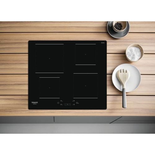 Table de cuisson induction - HOTPOINT - 4 foyers - L60 cm - HQ5660SNE - 7200 W - Revetement verre noir - Photo n°3; ?>