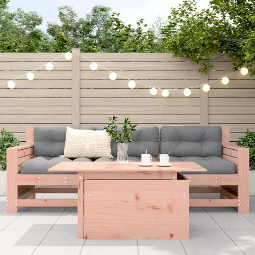 Table de jardin 100x50x75 cm bois massif de douglas - Photo n°3; ?>