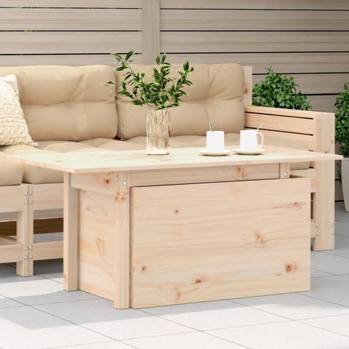 Table de jardin 100x50x75 cm bois massif de pin - Photo n°2; ?>