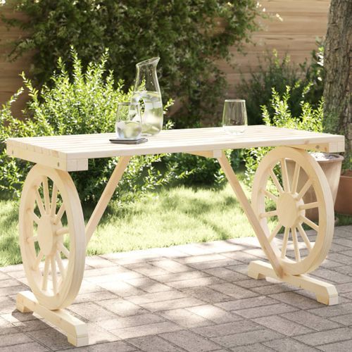 Table de jardin 115x55x65 cm bois de sapin massif - Photo n°2; ?>