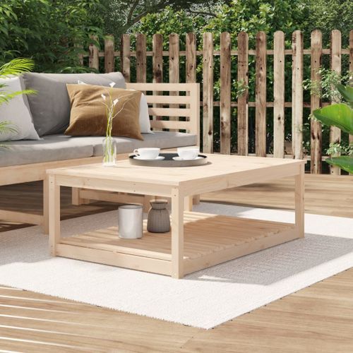 Table de jardin 121x82,5x45 cm bois massif de pin - Photo n°2; ?>