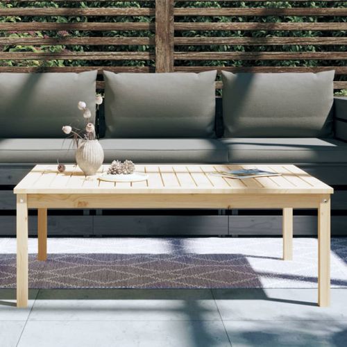 Table de jardin 121x82,5x45 cm bois massif de pin - Photo n°3; ?>