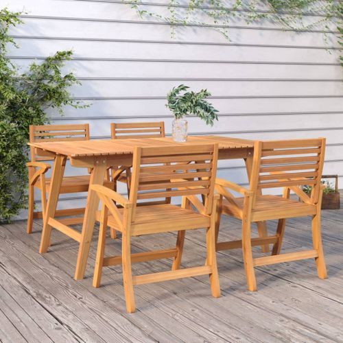 Table de jardin 150x90x75 cm Bois d'acacia solide - Photo n°2; ?>