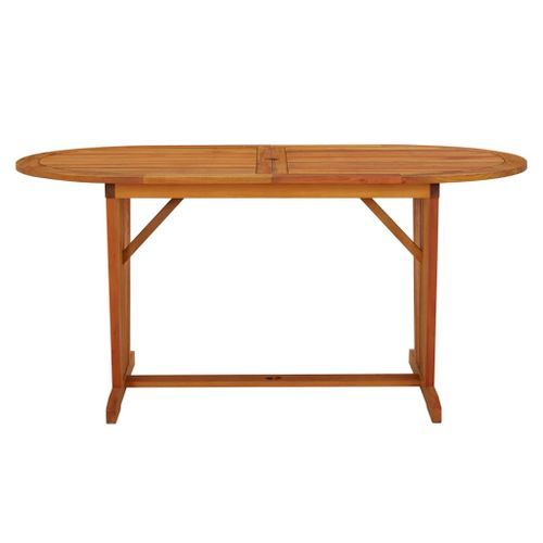 Table de jardin 160x85x75 cm Bois d'eucalyptus solide - Photo n°2; ?>