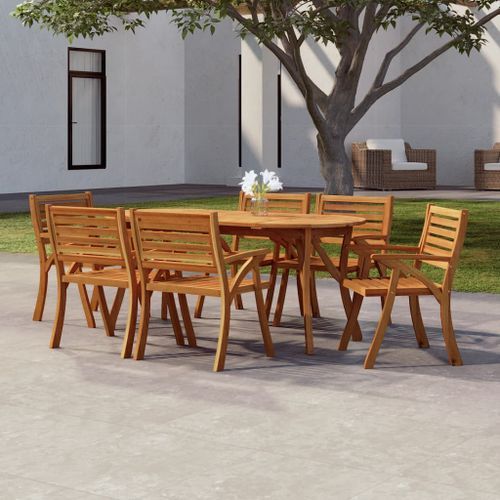 Table de jardin 200x90x75 cm Bois d'acacia solide - Photo n°2; ?>