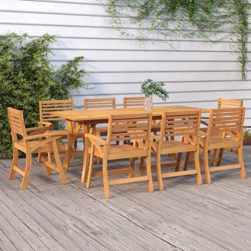 Table de jardin 200x90x75 cm Bois d'acacia solide - Photo n°2; ?>