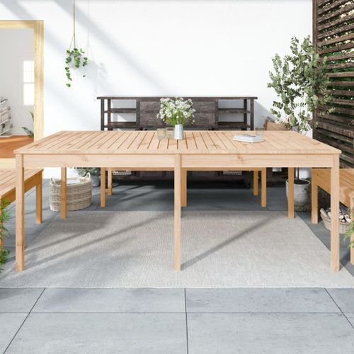 Table de jardin 203,5x100x76 cm bois massif de pin - Photo n°2; ?>