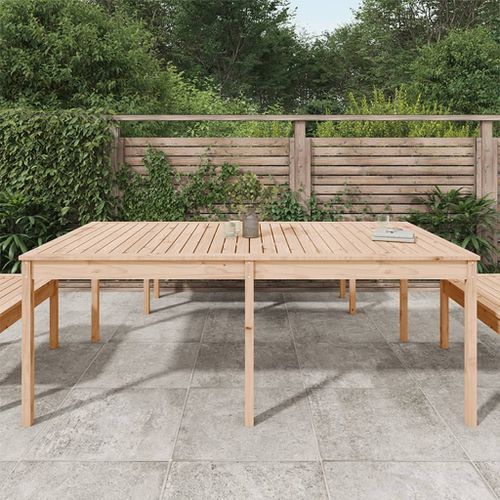 Table de jardin 203,5x100x76 cm bois massif de pin - Photo n°3; ?>