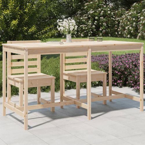 Table de jardin 203,5x90x110 cm bois massif de pin - Photo n°2; ?>