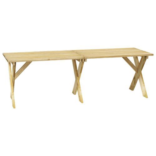 Table de jardin 220x73x70 cm Bois de pin imprégné - Photo n°2; ?>