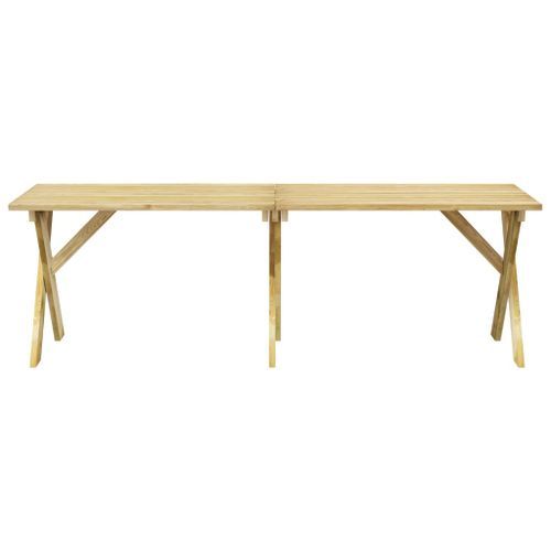 Table de jardin 220x73x70 cm Bois de pin imprégné - Photo n°3; ?>