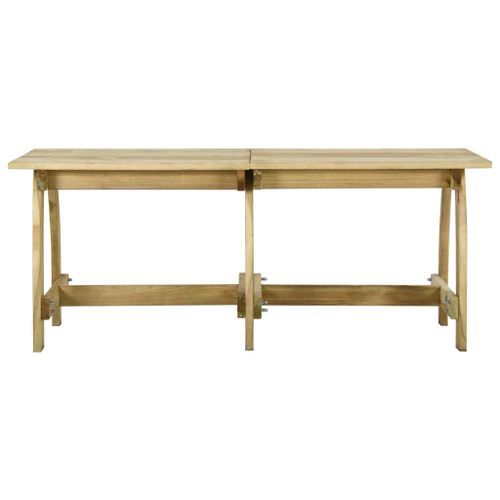 Table de jardin 220x74x75 cm Bois de pin imprégné - Photo n°3; ?>