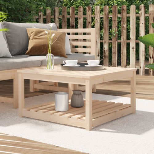 Table de jardin 82,5x82,5x45 cm bois massif de pin - Photo n°2; ?>