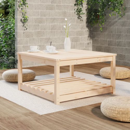 Table de jardin 82,5x82,5x45 cm bois massif de pin - Photo n°3; ?>