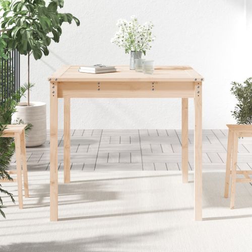 Table de jardin 82,5x82,5x76 cm bois massif de pin - Photo n°3; ?>