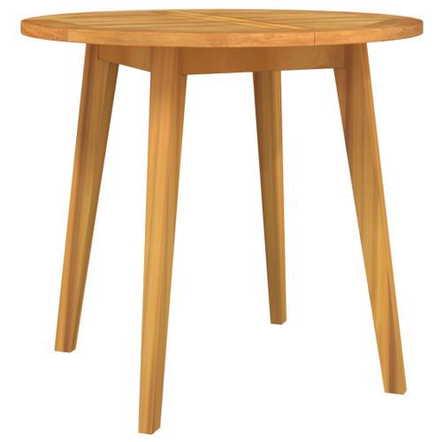 Table de jardin Ø85x75 cm Bois d'acacia solide - Photo n°2; ?>