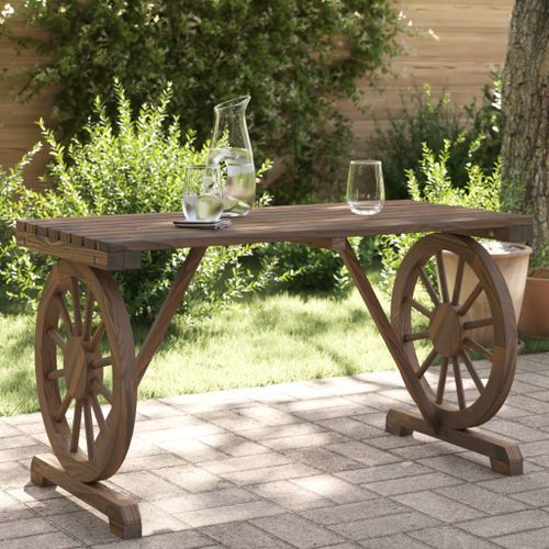 Table de jardin 90x50x40 cm bois de sapin massif - Photo n°2; ?>