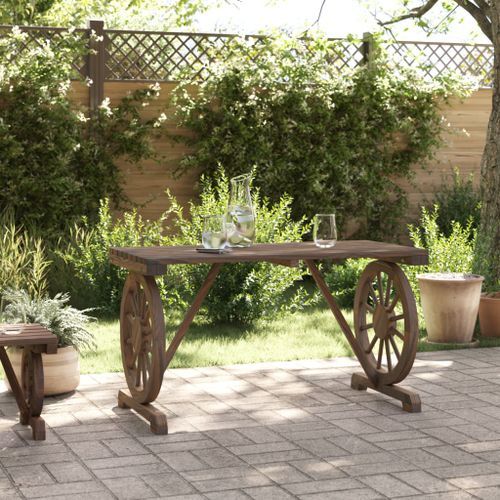 Table de jardin 90x50x40 cm bois de sapin massif - Photo n°3; ?>