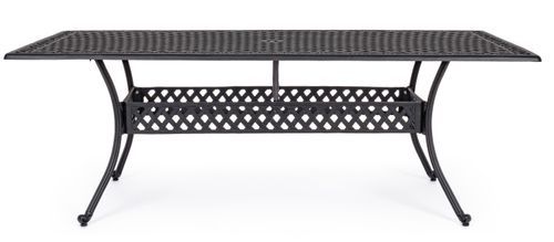 Table de jardin aluminium moulée anthracite Kofiam 213 cm - Photo n°2; ?>