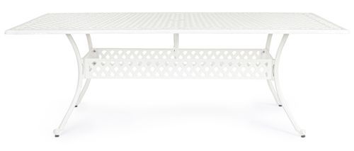 Table de jardin aluminium moulée blanc Kofiam 213 cm - Photo n°2; ?>