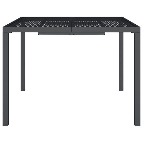 Table de jardin anthracite 100x100x72 cm acier - Photo n°3; ?>