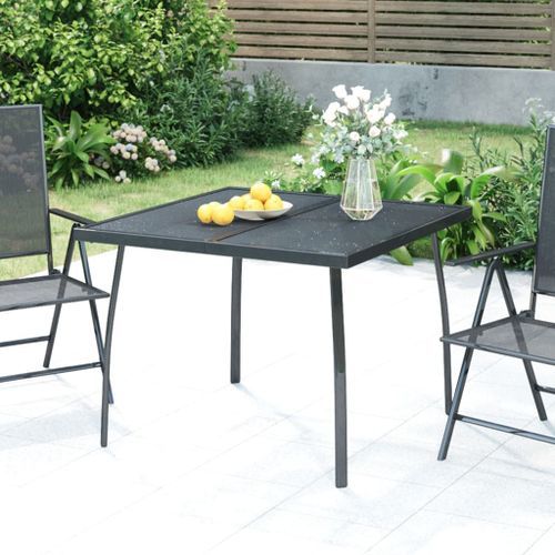 Table de jardin anthracite 100x100x72 cm Treillis d'acier - Photo n°2; ?>