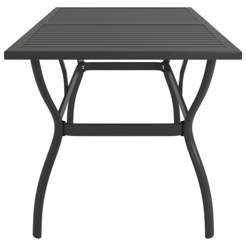 Table de jardin Anthracite 140x80x72 cm Acier - Photo n°3; ?>