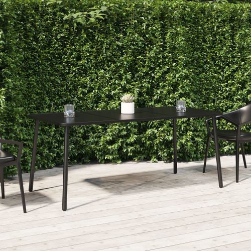 Table de jardin anthracite 165x80x71 cm acier - Photo n°2; ?>