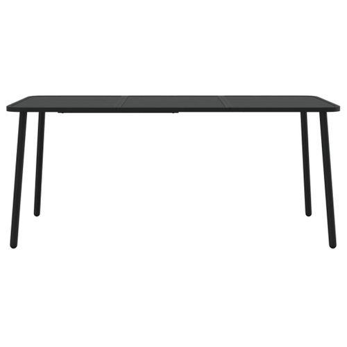 Table de jardin anthracite 165x80x71 cm acier - Photo n°3; ?>