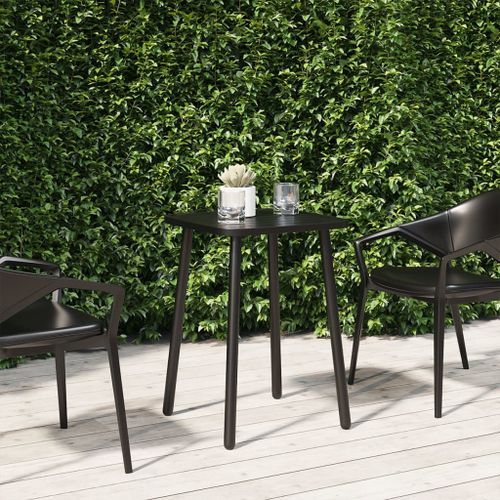 Table de jardin anthracite 50x50x71 cm acier - Photo n°2; ?>