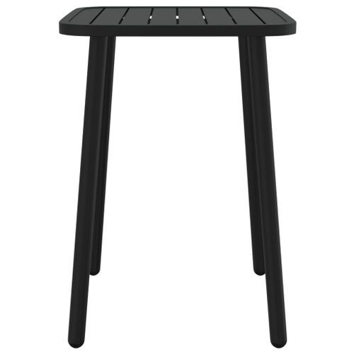 Table de jardin anthracite 50x50x71 cm acier - Photo n°3; ?>