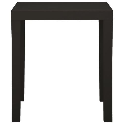 Table de jardin Anthracite 79x65x72 cm Plastique - Photo n°3; ?>