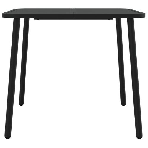 Table de jardin anthracite 80x80x71 cm acier - Photo n°3; ?>