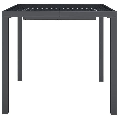 Table de jardin anthracite 80x80x72 cm acier - Photo n°3; ?>