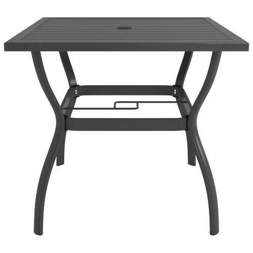 Table de jardin Anthracite 81,5x81,5x72 cm Acier - Photo n°2; ?>