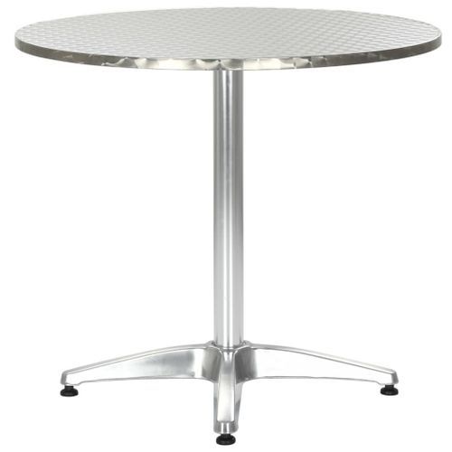 Table de jardin Argenté 80x70 cm Aluminium - Photo n°2; ?>