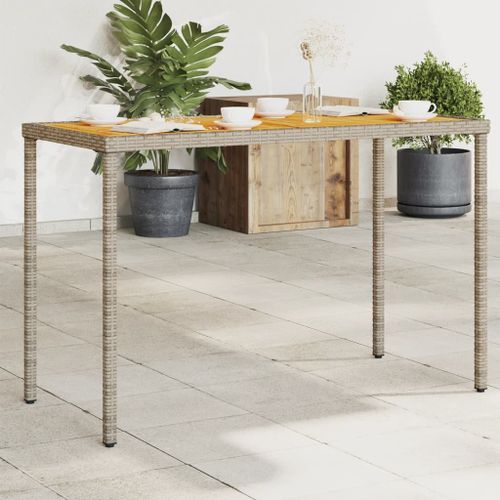 Table de jardin avec dessus en bois d'acacia gris 115x54x74 cm - Photo n°2; ?>