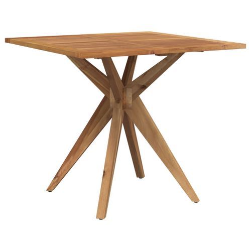 Table de jardin carrée 85x85x75 cm bois d'acacia solide - Photo n°2; ?>