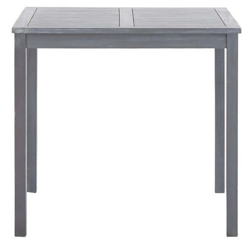 Table de jardin carrée pliable acacia massif gris Daiss 80 cm - Photo n°2; ?>