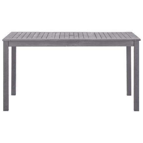 Table de jardin Délavage gris 140x80x74 cm Bois d'acacia massif - Photo n°2; ?>