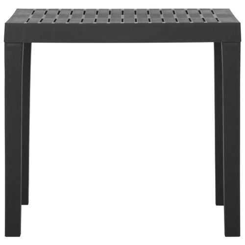 Table de jardin Gris 79x65x72 cm Plastique - Photo n°2; ?>