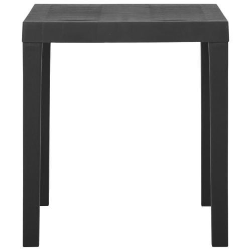 Table de jardin Gris 79x65x72 cm Plastique - Photo n°3; ?>