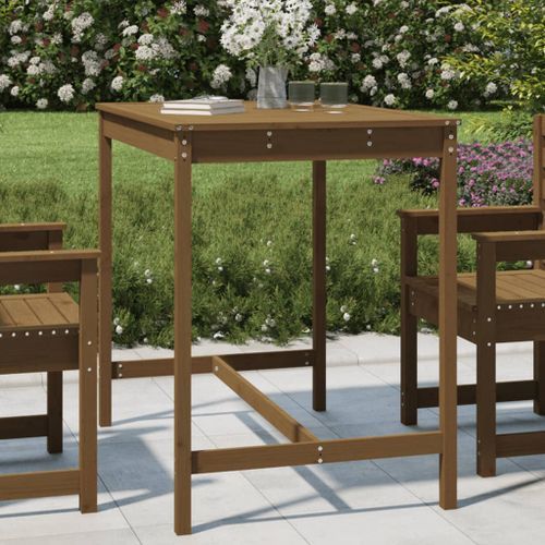 Table de jardin marron miel 121x82,5x110 cm bois massif de pin - Photo n°2; ?>