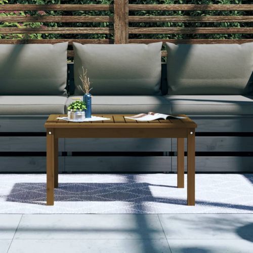 Table de jardin marron miel 82,5x50,5x45 cm bois massif de pin - Photo n°3; ?>