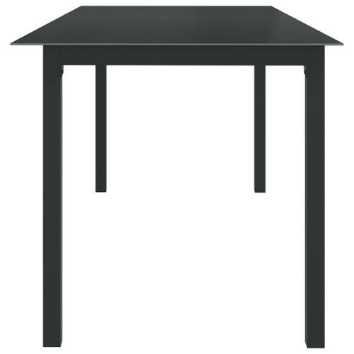 Table de jardin Noir 190x90x74 cm Aluminium et verre - Photo n°3; ?>