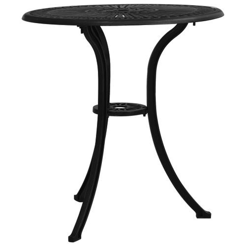 Table de jardin Noir 62x62x65 cm Aluminium coulé - Photo n°2; ?>